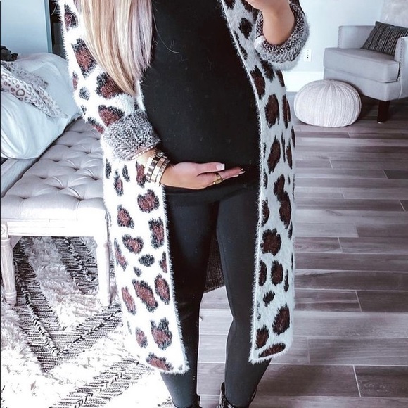 Oversized leopard cardigan - Picture 2 of 4
